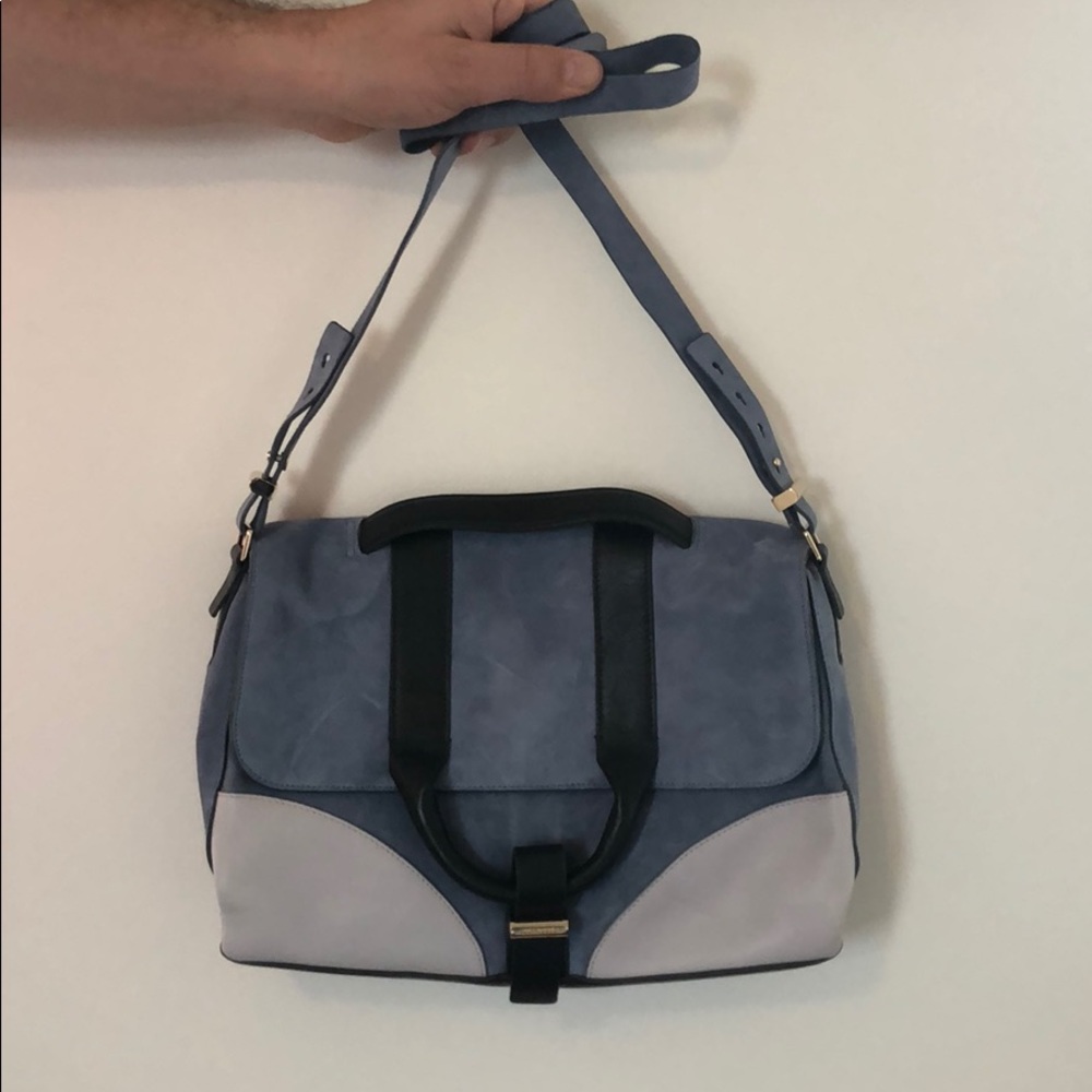 Jason Wu Blue Suede and Leather Handbag